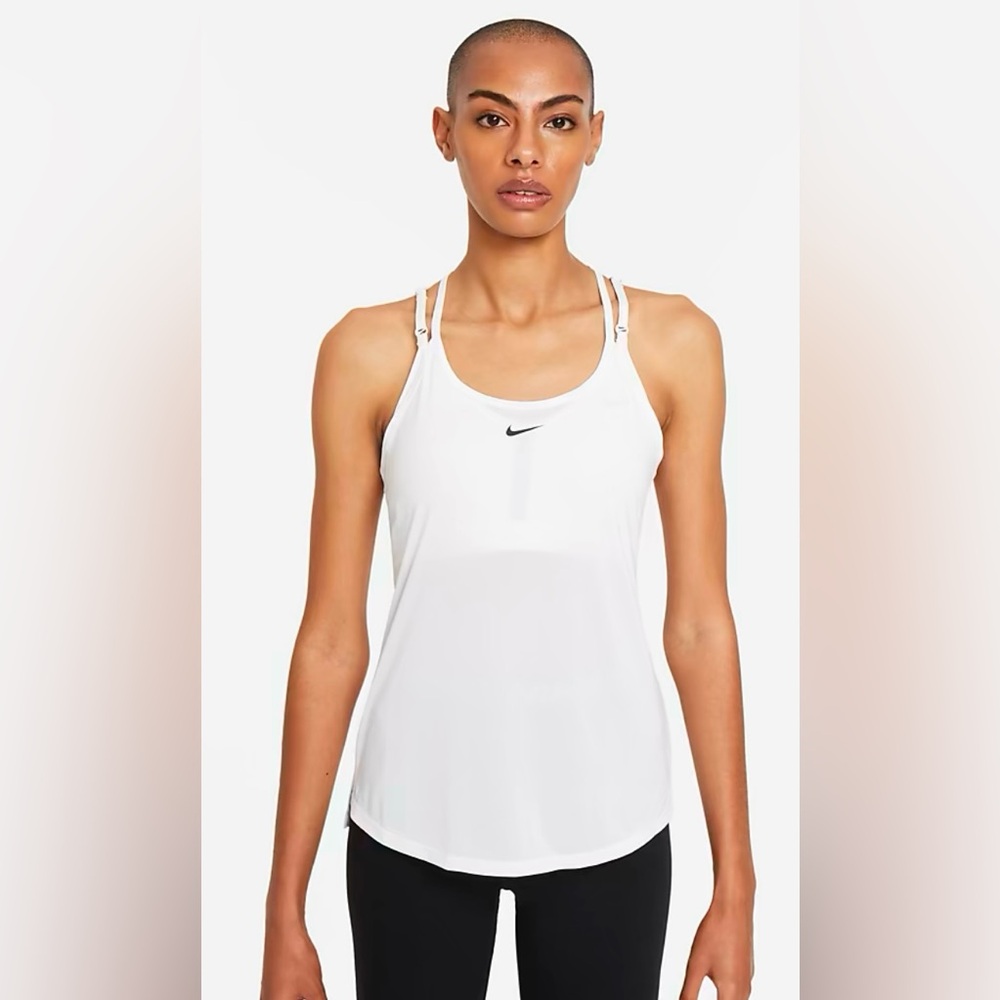 Nike Dri-FIT One Elastika Women's Standard Fit Tank - DD4941-100 - Size M - NWT